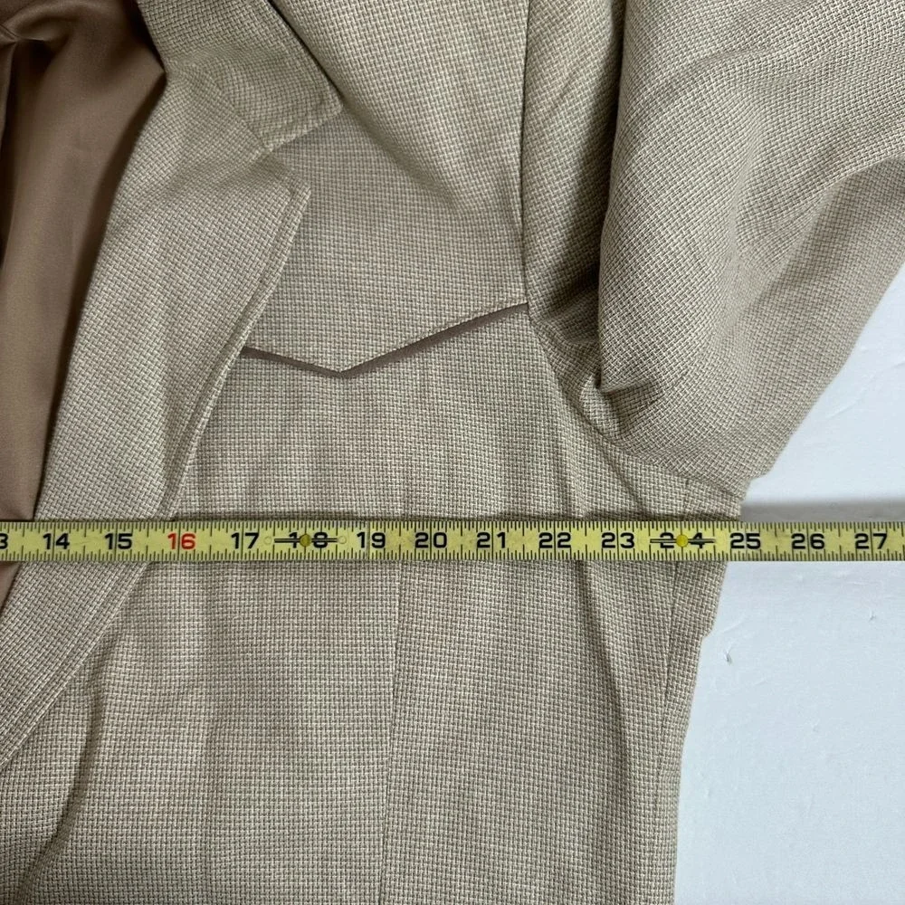 Pioneer Wear Western Blazer Beige Cotton Blend Sport Coat Jacket Made in USA 44L